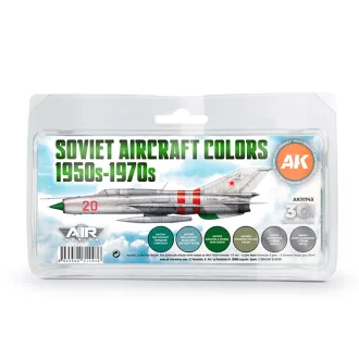   AK Interactive - Soviet Aircraft Colors 1950s-1970s SET 3G festékkészlet