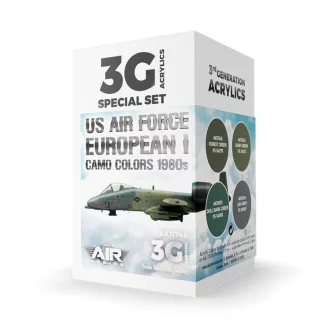   AK Interactive - US Air Force European I Camo Colors 1980s SET 3G festékkészlet