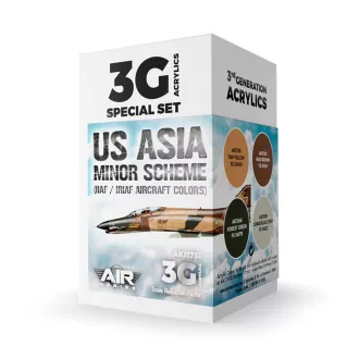   AK Interactive - US Asia Minor Scheme (IIAF/IRIAF Aircraft) SET 3G festékkészlet