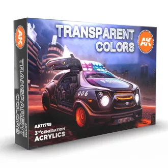 AK Interactive - TRANSPARENT COLORS SET 3G festékkészlet