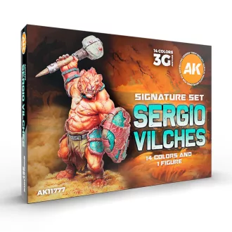   AK Interactive - SIGNATURE SET SERGIO VILCHES SET (Miniature Shimbarashe- Yedharo Model included) festékkészlet