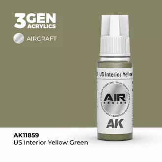 AK Interactive - US Interior Yellow Green festék