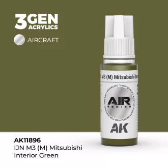   AK Interactive - IJN M3 (M) Mitsubishi Interior Green festék
