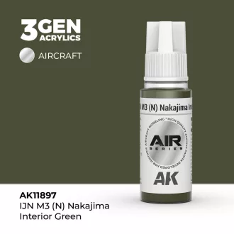 AK Interactive - IJN M3 (N) Nakajima Interior Green festék