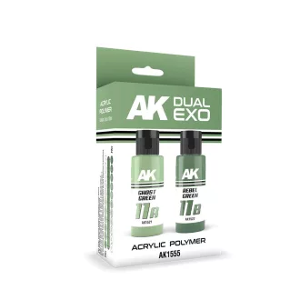   AK Interactive - GHOST GREEN & REBEL GREEN DUAL EXO Set 11 festékkészlet