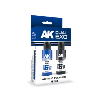   AK Interactive - BLUE BOLT & TURBO BLUE DUAL EXO Set 16 festékkészlet