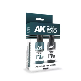   AK Interactive - GRAPHITE BLUE & LUNAR BLUE DUAL EXO Set 17 festékkészlet