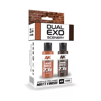   AK Interactive - LIGHT BRICK & DARK BRICK DUAL EXO Set 23 festékkészlet