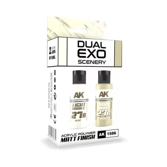   AK Interactive - LIGHT MARBLE & DARK MARBLE DUAL EXO Set 27 festékkészlet