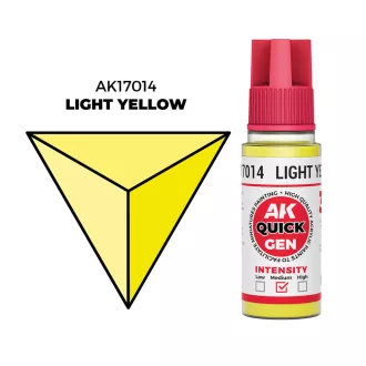 AK Interactive - LIGHT YELLOW 18 ml - QUICK GEN festék