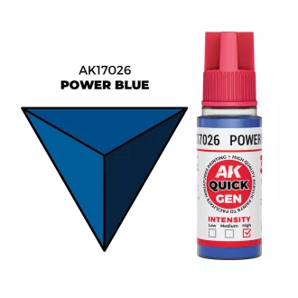 AK Interactive - POWER BLUE 18 ml - QUICK GEN festék