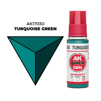 AK Interactive - TURQUOISE GREEN 18 ml - QUICK GEN festék