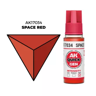 AK Interactive - SPACE RED 18 ml - QUICK GEN festék