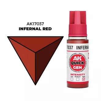 AK Interactive - INFERNAL RED 18 ml - QUICK GEN festék