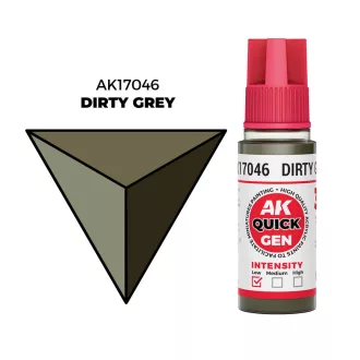 AK Interactive - DIRTY GREY 18 ml - QUICK GEN festék