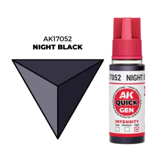AK Interactive - NIGHT BLACK 18 ml - QUICK GEN festék