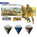 AK Interactive - SOVIET UNIFORMS (QUICK GEN SET) festékkészlet