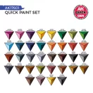 AK Interactive - QUICK PAINT SET - 36 QUICK GEN COLORS (+2 FREE BRUSHES) festékkészlet