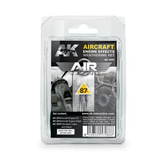   AK Interactive - AIRCRAFT ENGINE WEATHERING SET koszoló készlet