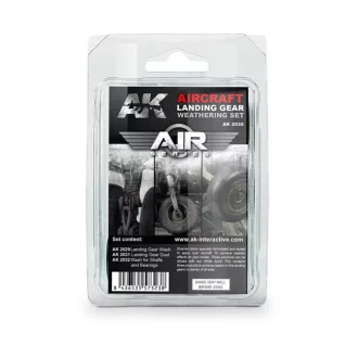   AK Interactive - AIRCRAFT LANDING GEAR WEATHERING SET koszoló készlet