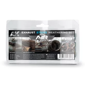   AK Interactive - EXAUSTS & STAINS WEATHERING SET koszoló készlet
