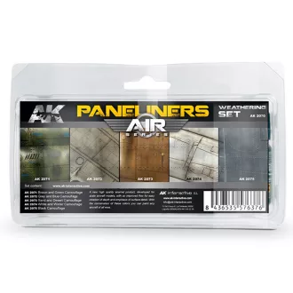 AK Interactive - PANELINERS WEATHERING SET koszoló készlet