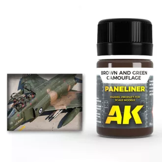   AK Interactive - Paneliner for brown and green camouflage 35ml bemosó