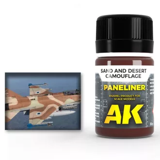   AK Interactive - Paneliner for sand and desert camouflage 35ml bemosó
