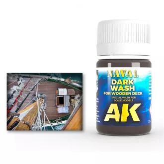 AK Interactive - DARK WASH FOR WOOD DECKS bemosó
