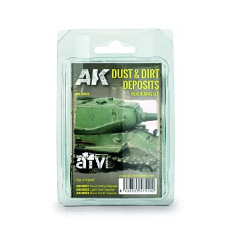   AK Interactive - DUST AND DIRT DEPOSITS WEATHERING SET koszoló készlet