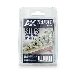   AK Interactive - SHIPS VOL.2 WEATHERING SET koszoló készlet