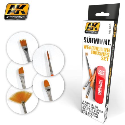AK SURVIVAL WEATHERING BRUSHES SET