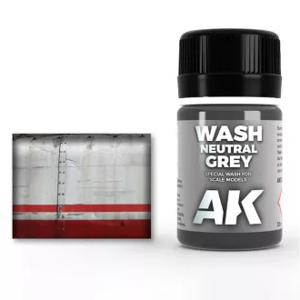 AK Interactive - NEUTRAL GREY FOR WHITE/BLACK WASH bemosó