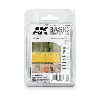 AK Interactive - BASIC WEATHERING SET koszoló készlet