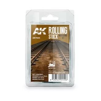   AK Interactive - ROLLING STOCK WEATHERING SET TRAIN SERIES koszoló készlet