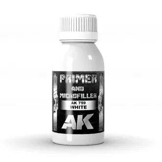   AK Interactive - WHITE PRIMER AND MICROFILLER 100 ml alapozó