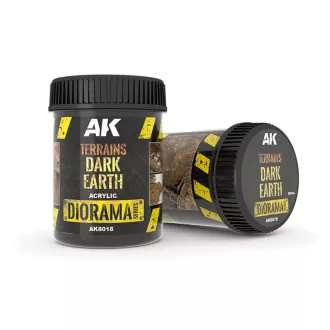   AK Interactive - TERRAINS DARK EARTH - 250ml (Acrylic) dioráma textúra