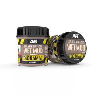   AK Interactive - SPLATTER EFFECTS WET MUD - 100ml - Base product (Acrylic) dioráma textúra