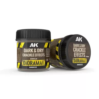   AK Interactive - DARK & DRY CRACKLE EFFECTS - 100ml (Acrylic) dioráma textúra