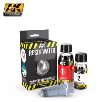   AK RESIN WATER - KÉT KOMPONENSŰ EPOXIGYANTA MŰVÍZ (180 ML)