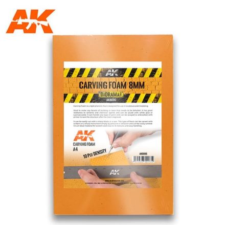 AK-Interactive - CARVING FOAM 8MM A4 SIZE (305 x 228 MM)