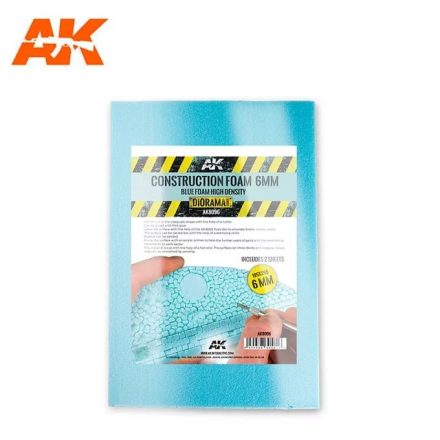 AK-Interactive - Construction Foam 6mm blue foam high density 195x295mm