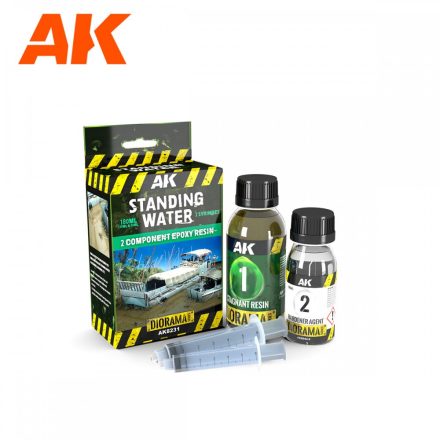 AK RESIN STANDING WATER – 2 COMPONENTS EPOXY RESIN 180ML
