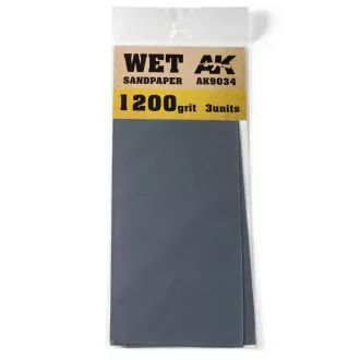  AK Interactive - Wet Sandpaper 1200 Grit. 3 units csiszolóeszköz