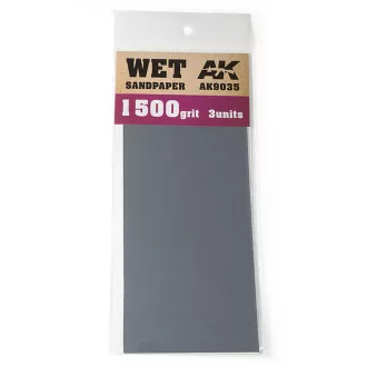   AK Interactive - Wet Sandpaper 1500 Grit. 3 units csiszolóeszköz
