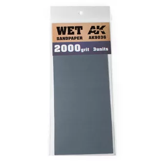   AK Interactive - Wet Sandpaper 2000 Grit. 3 units csiszolóeszköz