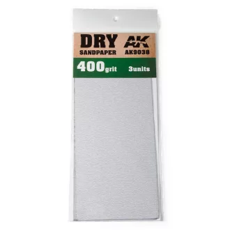   AK Interactive - Dry Sandpaper 400 Grit. 3 units csiszolóeszköz