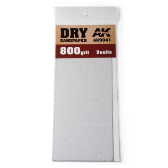   AK Interactive - Dry Sandpaper 800 Grit. 3 units csiszolóeszköz