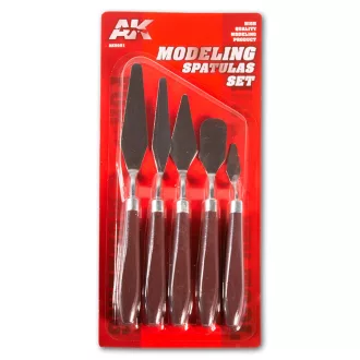   AK Interactive - SET DE ESPÁTULAS PARA MODELISMO / MODELISM SPATULAS SET makettező szerszám