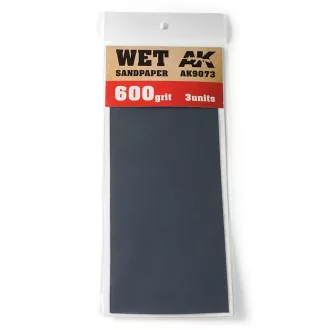   AK Interactive - Wet Sandpaper 600 Grit. 3 units csiszolóeszköz